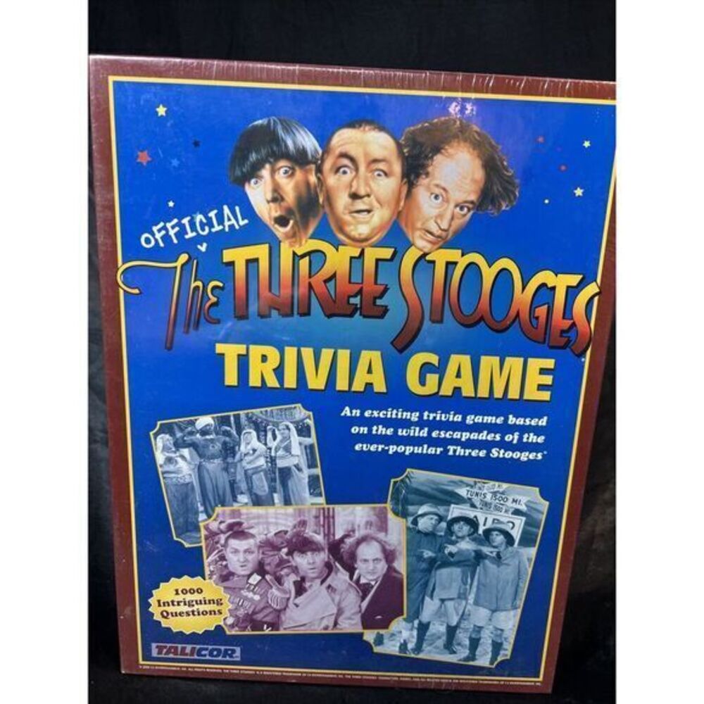 Three Stooges Trivia Official Classic Game by Talicor 2000 ~ SEALED ~ Vintage‎